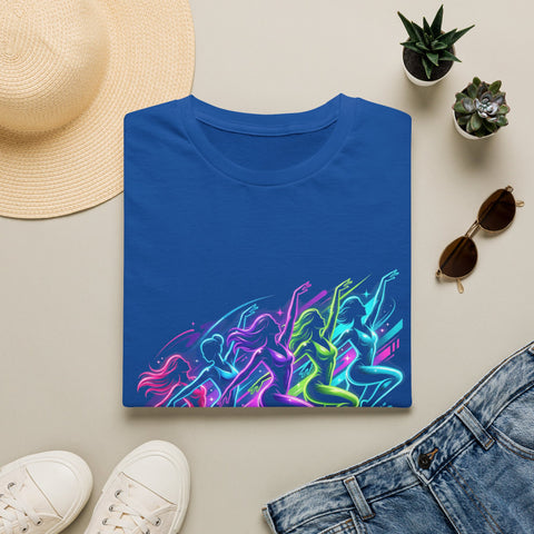 Abstract Neon Danceline T-Shirt — Colorful Motion Graphic Tee