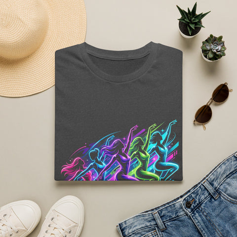 Abstract Neon Danceline T-Shirt — Colorful Motion Graphic Tee